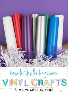 Don't be nervous to craft with vinyl! I've got 15 beginner projects for you to try and tips to make the beginner vinyl crafts easy and fun!