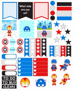 Print and cut your own Captain America planner stickers & deck out your Erin Condren Life Planner just in time for the new movie, Captain America Civil War!