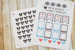 Use the print and cut method with your Silhouette machine to make Disney World Planner Stickers for your Erin Condren Vertical Planner.