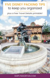Disney Packing Tips | Disney Vacation | Orlando | Disney on a Budget | Disney Travel | Disney World | Vacation Planning | Disney Planning
